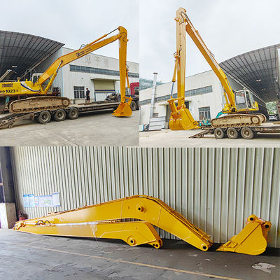 16M Excavator Long Reach Boom Arm Dengan Ember Untuk Pengeboran Lebih Lama