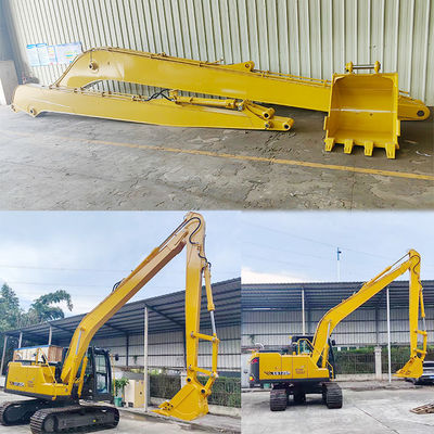 16M Excavator Long Reach Boom Arm Dengan Ember Untuk Pengeboran Lebih Lama