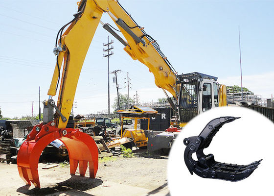 1 Ton - 65 Ton Excavator Mechanical Grapple Untuk Mengambil Kayu Batu