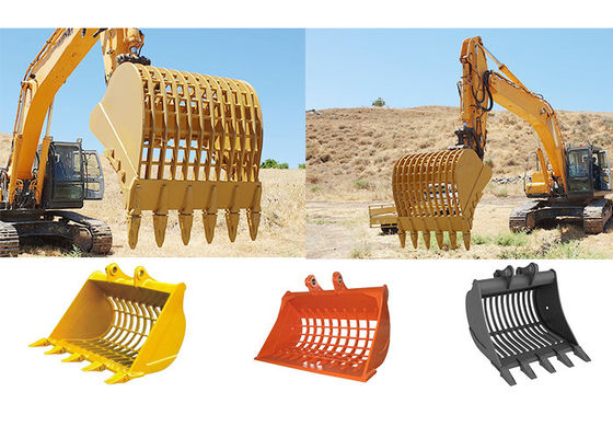 CAT HITACHI KOMATSU Excavator Sieve Bucket Excavator Attachments Penggalian