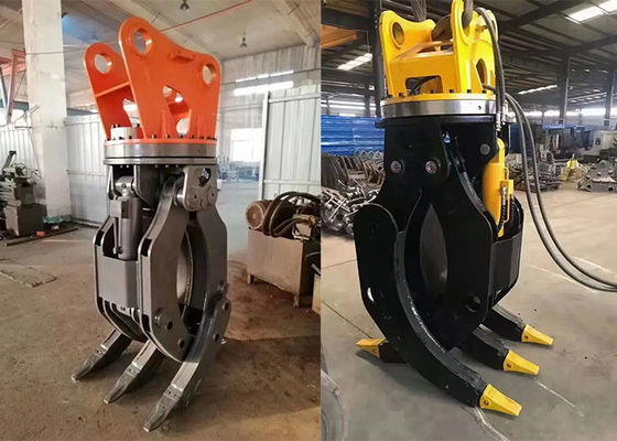 Excavator 10 ton-35 ton Hydraulic Grapple untuk meraih Log Batu