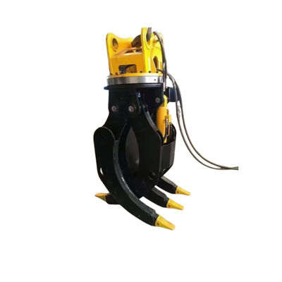 360 derajat Rotasi Angle Hydraulic Grapple Orange untuk kurang perawatan dan penanganan