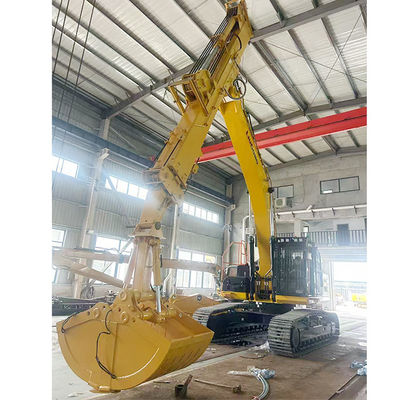 Telescopic Excavator dengan Clamshell Bucket Telescopic Boom untuk kucing hitachi komatsu