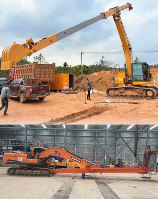 Heavy Duty Dua Bagian Telescopic Arm Excavator Telescopic Boom Untuk Konstruksi