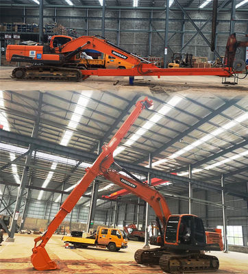Excavator Telescopic Boom Telescopic Stick Untuk Pekerjaan Pengeboran Pelabuhan Sungai