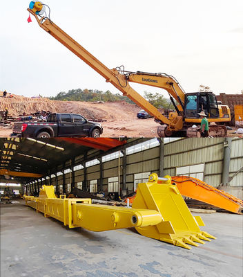 Dua Tahap Telescopic Telescopic Arm Excavator Long Reach Telescopic Boom Untuk CAT Komatsu