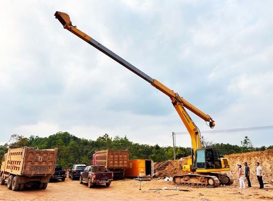 25m Long Reach Boom Excavator Dua Bagian Telescopic Arm untuk dijual