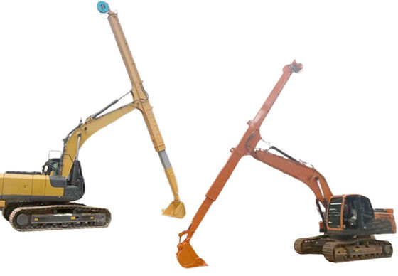 Long Reach Project Excavator Telescopic Arm Dengan Standard Bucket Clamshell Bucket