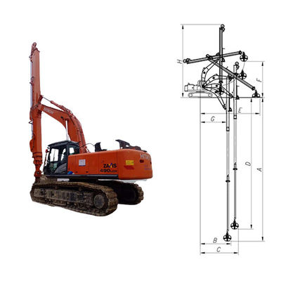 Long Reach Excavator Telescopic Dipper Arm untuk Menggali Rumah Foundation