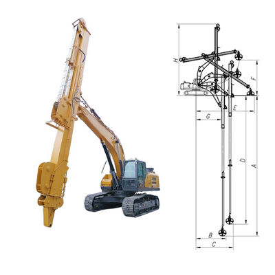 Telescopic Excavator Telescopic 25m 30m 32m Dengan Clamshell Bucket untuk Excavator