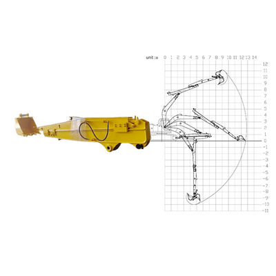Excavator Sliding Boom Arm untuk menggali lebih dalam untuk Cat Hitachi Komatsu Kato
