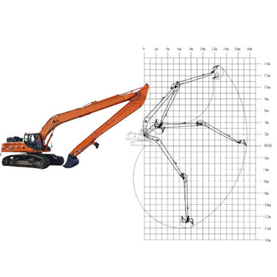 Hitachi Excavator Long Reach Boom Arm Boom Excavator untuk jangkauan panjang