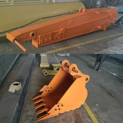 Long Reach Gunakan Excavator Telescopic Boom Shaogang Q355B Lebih Baik Slider