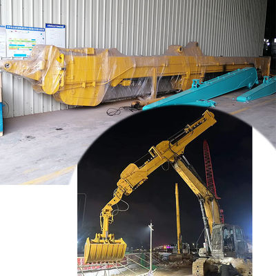 Clamshell Telescopic Arm Dengan Clamshell Bucket Grapple Digging House Foundation