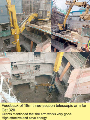 Sliding Dipper Boom Telescopic Dipper Arm untuk Excavator