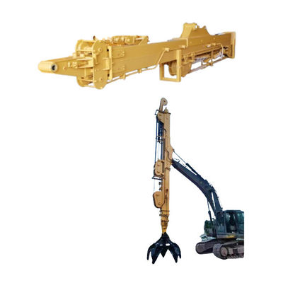 Excavator Telescopic Arm With Clamshell Bucket For Digging Foundation (Telapak Teleskop Excavator Dengan Ember Clamshell Untuk Penggalian)