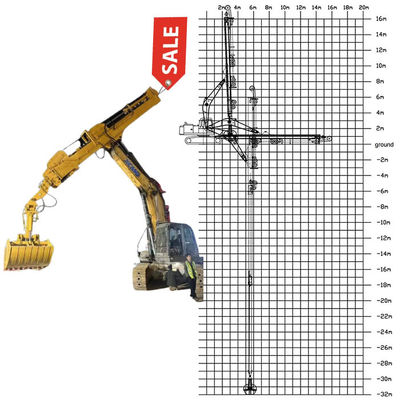 30m 32m Telescopic Dipper Arm Dengan Clamshell Bucket Grapple