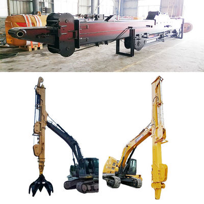 Excavator Telescopic Boom Arm Dengan Clamshell Bucket Grapple Untuk Menggali Limbah