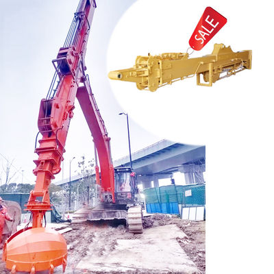 Excavator Clamshell Telescopic Arm dengan Gigi untuk Mengambil Tanah Pasir
