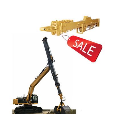 Bagian Excavator Telescopic Arm dengan Clamshell Bucket untuk menggali lebih dalam