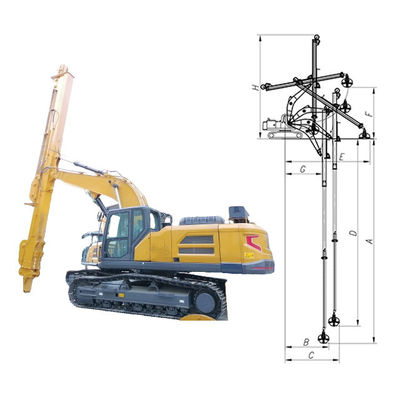 Lengan Teleskopik Ekskavator 30M Teratas 1 dengan Bucket Grab Clamshell