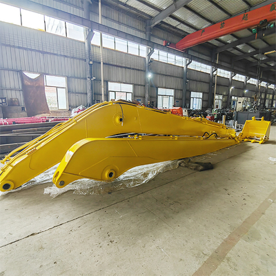 Bahan baja Heavy Duty Long Reach Boom untuk Excavator