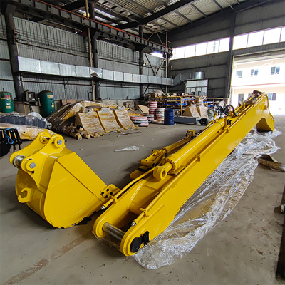 Bahan baja Heavy Duty Long Reach Boom untuk Excavator