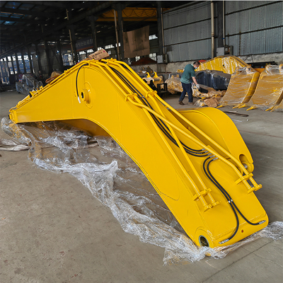 Bahan baja Heavy Duty Long Reach Boom untuk Excavator