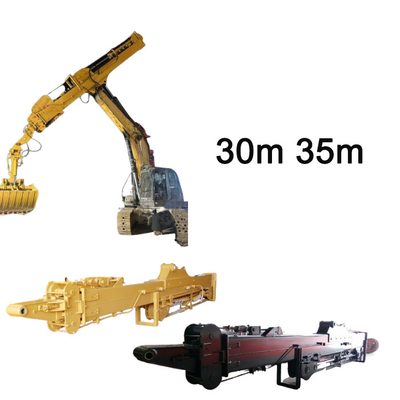 Top 1 Telescopic Boom untuk Excavator Dipper Arm Telescopic Arm dengan Clamshell Bucket
