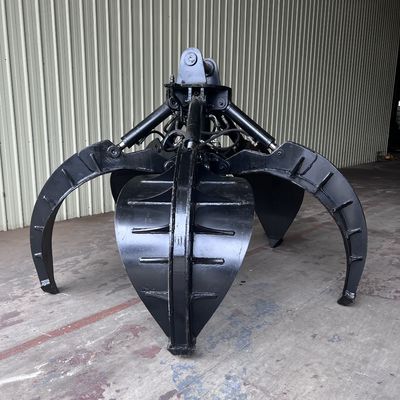 Excavator Grab 5/4 Claws Bucket Orange Peel Grapple Scrap Metal untuk untuk Excavator10ton untuk 12ton Mesin Attachments