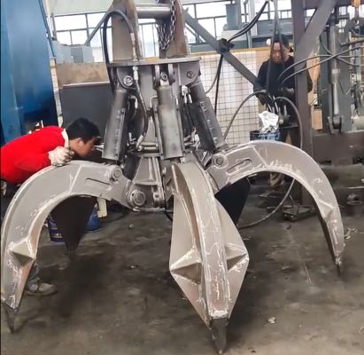 Excavator Grab 5/4 Claws Bucket Orange Peel Grapple Scrap Metal untuk untuk Excavator10ton untuk 12ton Mesin Attachments