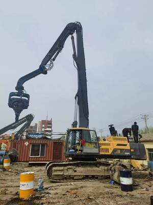 40-50ton Excavator Vibratory Hammer Hydraulic Pile Hammer Arm Pile Driving Arm Sheet Pile Driver Pekerjaan konstruksi