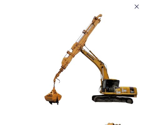 Excavator Attachment Clamshell 10m 12m Tiga bagian Telescopic Arm Long Reach Boom dan Arm Cocok untuk 10-15ton Excavator