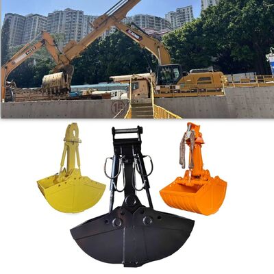 Excavator Attachments 1-1.5cbm Clamshell Grab Bucket, Shell Bucket, Hydraulic Clamshell Excavator Bucket untuk Excavator 20-30ton