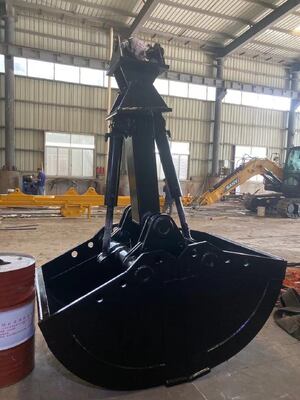 Excavator Attachments 1-1.5cbm Clamshell Grab Bucket, Shell Bucket, Hydraulic Clamshell Excavator Bucket untuk Excavator 20-30ton