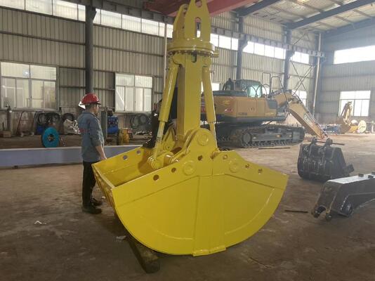 Excavator Attachments 1-1.5cbm Clamshell Grab Bucket, Shell Bucket, Hydraulic Clamshell Excavator Bucket untuk Excavator 20-30ton