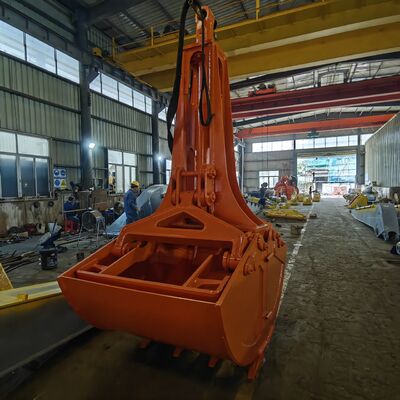 Excavator Attachments 1-1.5cbm Clamshell Grab Bucket, Shell Bucket, Hydraulic Clamshell Excavator Bucket untuk Excavator 20-30ton