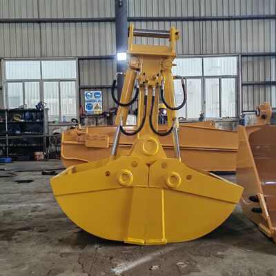 Excavator Attachments 1-1.5cbm Clamshell Grab Bucket, Shell Bucket, Hydraulic Clamshell Excavator Bucket untuk Excavator 20-30ton