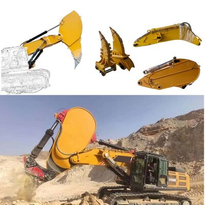 Excavator Rock Boom & Arm dengan Ripper untuk dijual untuk Mesin Berat SY550 EC480 ZX470 Excavators