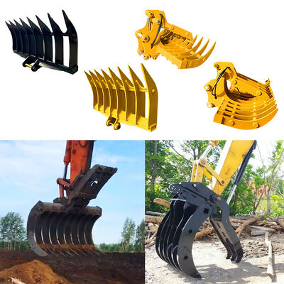 Suku Cadang Mesin Konstruksi Q355B Rake Bucket Root Rake untuk Ekskavator 25-50ton