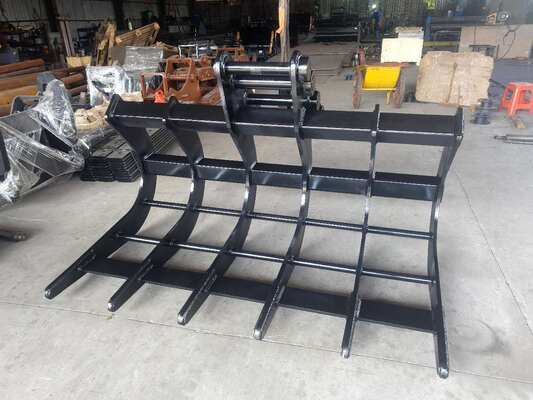 Construction Machinery Parts Q355B Rake Bucket Root Rake for 25-50ton Excavator