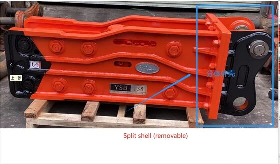 Alat Pembongkaran Kuat Palu Pemecah Hidraulik Tugas Berat untuk Mesin Konstruksi Mini Ekskavator 0,5-10T