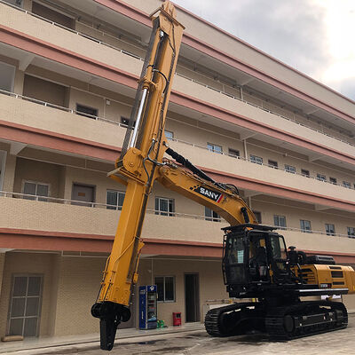 Telescopic Dipper Arm dengan Grapple Clamshell Bucket