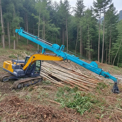 Excavator Telescopic Arm untuk Menangkap Pohon